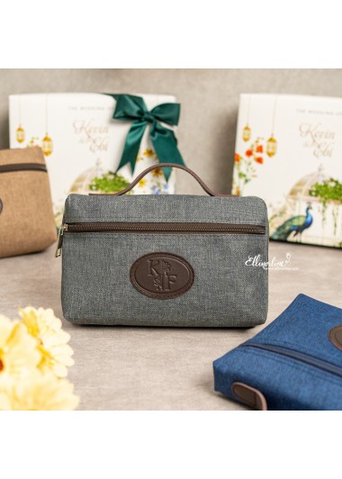 Denim Pouch with Handle